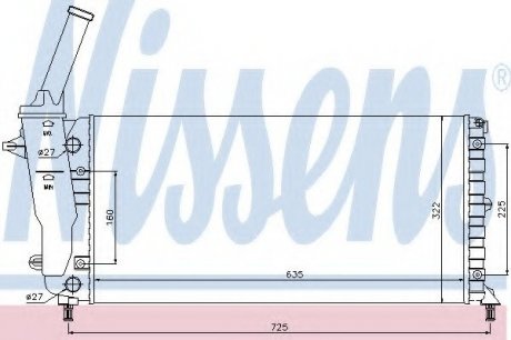 Радіатор системи охолодження NISSENS 61893