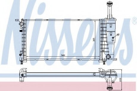 Радиатор системы охлаждения NISSENS 61898