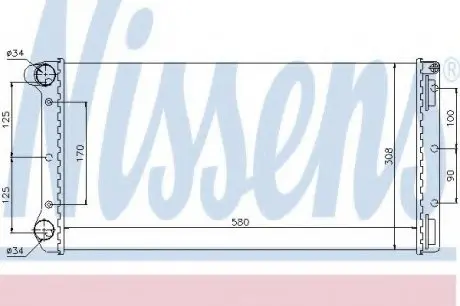 Радіатор системи охолодження NISSENS 61899