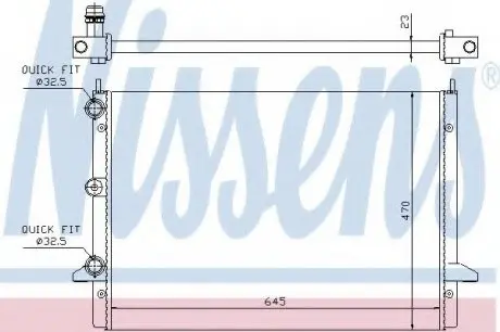 Радіатор системи охолодження NISSENS 62013