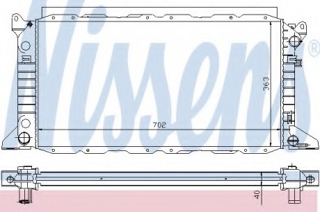 Радіатор системи охолодження NISSENS 62048