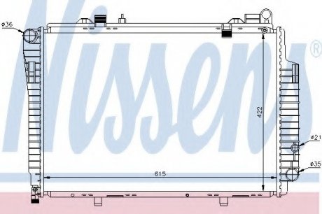 Радиатор системы охлаждения NISSENS 62765