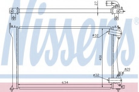 Радиатор системы охлаждения NISSENS 63701