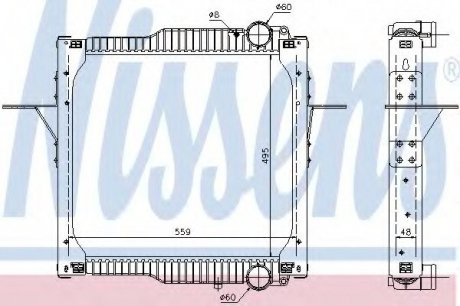 Радиатор системы охлаждения NISSENS 63784