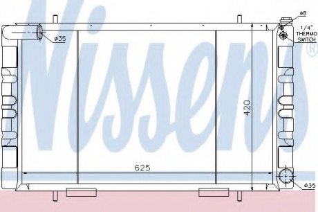 Радиатор системы охлаждения NISSENS 64018