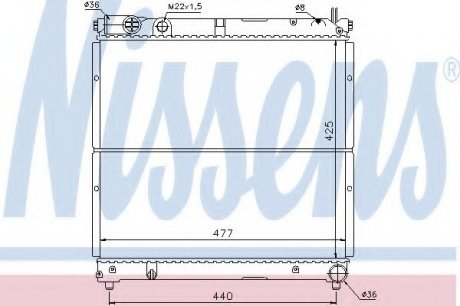 Радиатор системы охлаждения NISSENS 64164