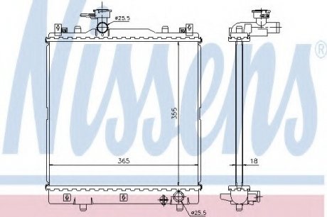 Радиатор системы охлаждения NISSENS 64204 (фото 1)