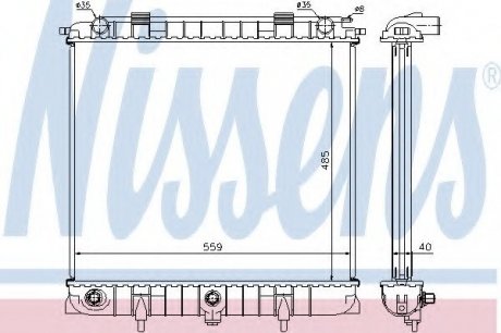 Радиатор системы охлаждения NISSENS 64309