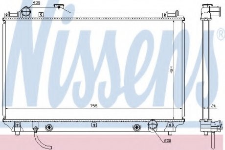 Радиатор системы охлаждения NISSENS 64764