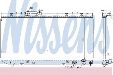 Радиатор системы охлаждения NISSENS 64775