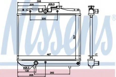 Радиатор системы охлаждения NISSENS 64880