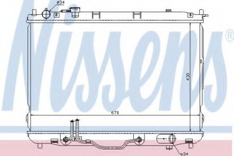 Радиатор системы охлаждения NISSENS 66634 (фото 1)
