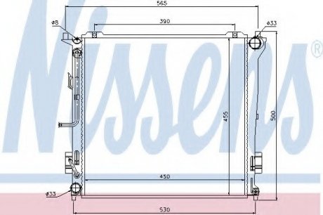 Радиатор системы охлаждения NISSENS 67078