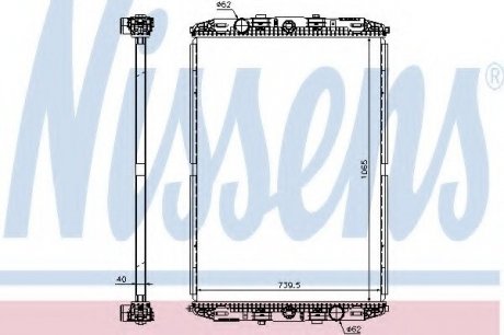 Радиатор системы охлаждения NISSENS 67219