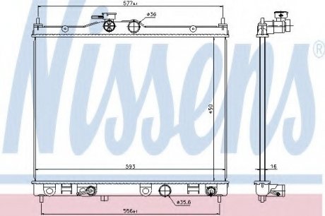 Радиатор системы охлаждения NISSENS 67369