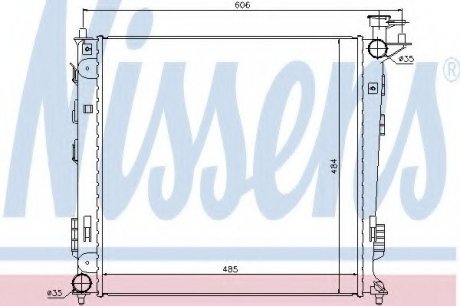 Радиатор системы охлаждения NISSENS 67517