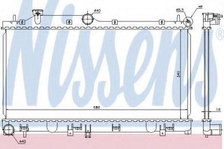 Радіатор системи охолодження NISSENS 67717 (фото 1)