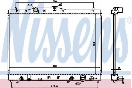 Радиатор системы охлаждения NISSENS 68116