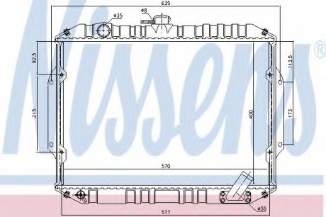 Радіатор системи охолодження NISSENS 68156