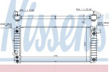 Радиатор системы охлаждения NISSENS 608841