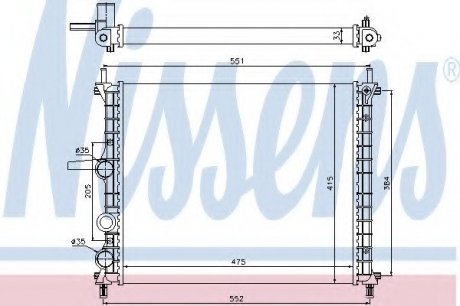 Радиатор системы охлаждения NISSENS 617848