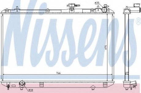 Радіатор системи охолодження NISSENS 646828