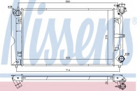 Радиатор системы охлаждения NISSENS 646857