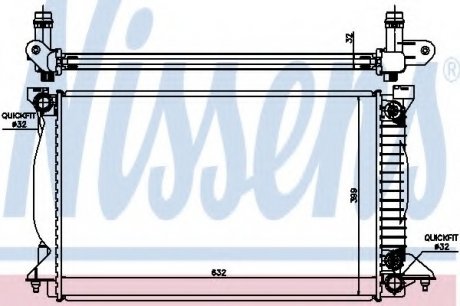 Радиатор системы охлаждения NISSENS 60303A