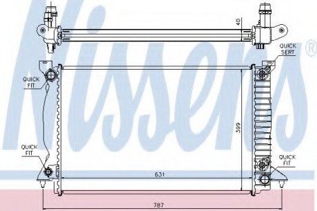Радиатор системы охлаждения NISSENS 60314A