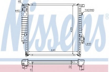 Радиатор системы охлаждения NISSENS 60635A