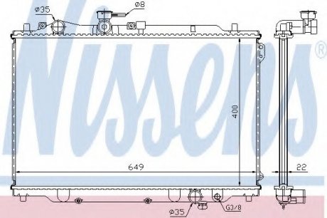 Радиатор системы охлаждения NISSENS 62405A (фото 1)