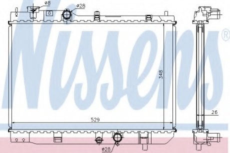 Радіатор MZ 323(98-)2.0 TD(+)[OE RF3F-15-200A] NISSENS 62431A