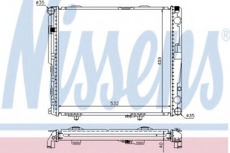 Радиатор системы охлаждения NISSENS 62697A