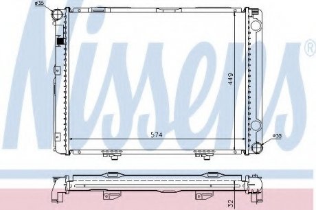 Радиатор системы охлаждения NISSENS 62732A