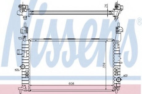 Радиатор системы охлаждения NISSENS 63087A