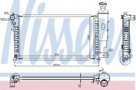 Радиатор системы охлаждения NISSENS 63537A