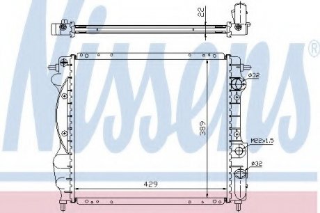 Радиатор системы охлаждения NISSENS 63967A