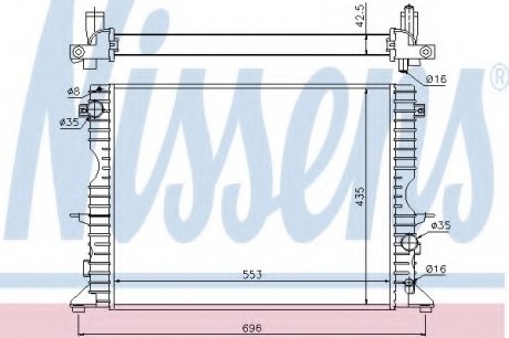 Радіатор системи охолодження NISSENS 64311A