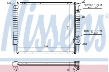 Радіатор системи охолодження NISSENS 65523A