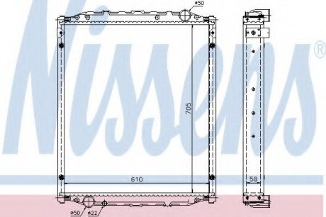 Радіатор системи охолодження NISSENS 67220A