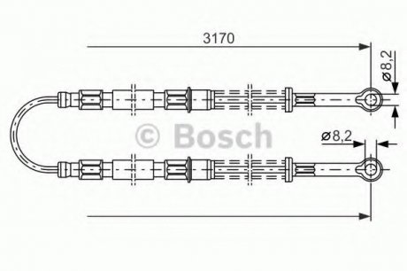 Трос тормозной BOSCH 1987477792