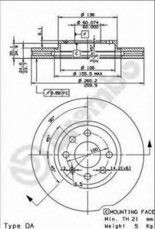 Гальмівні диски BREMBO 09.8601.75