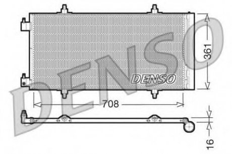 Конденсатор кондиционера DENSO DCN07011 (фото 1)