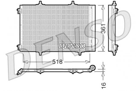 Конденсатор кондиционера DENSO DCN07013 (фото 1)