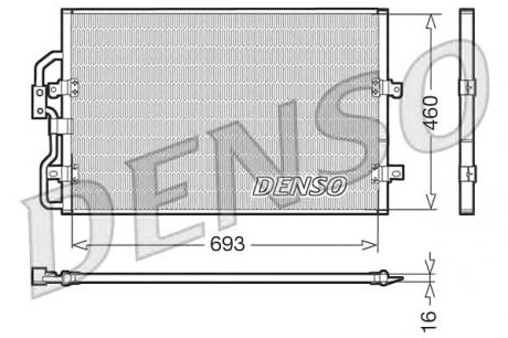 Конденсатор кондиционера DENSO DCN07040 (фото 1)