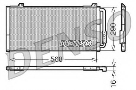 Конденсатор кондиционера DENSO DCN24001 (фото 1)