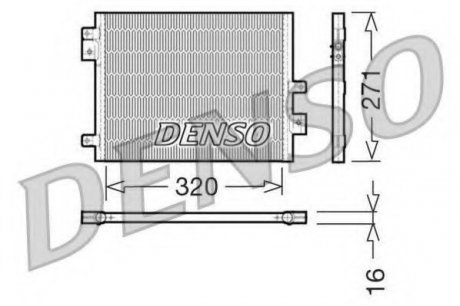 Конденсатор кондиционера DENSO DCN28002 (фото 1)