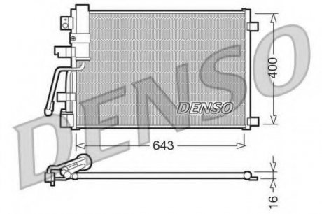 Конденсатор кондиционера DENSO DCN46003 (фото 1)