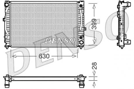 Радиатор охлаждение двигателя DENSO DRM02031 (фото 1)