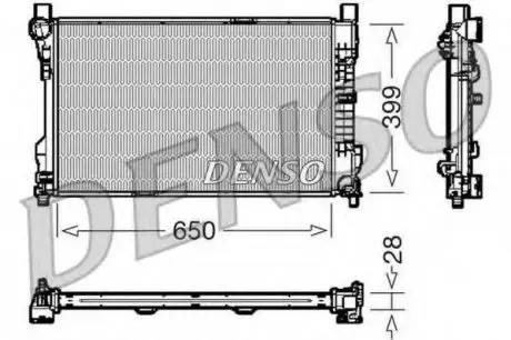 Фото запчастини Радіатор охолодження двигуна DENSO DRM17080 Радіатор охолодження двигуна DENSO DRM17080